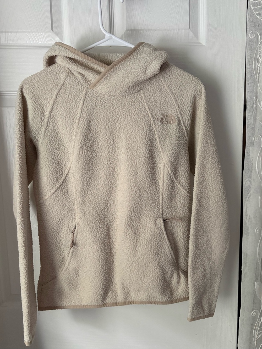 The North Face Women's Cream Sherpa fleece Pullover Hoodie women size XS